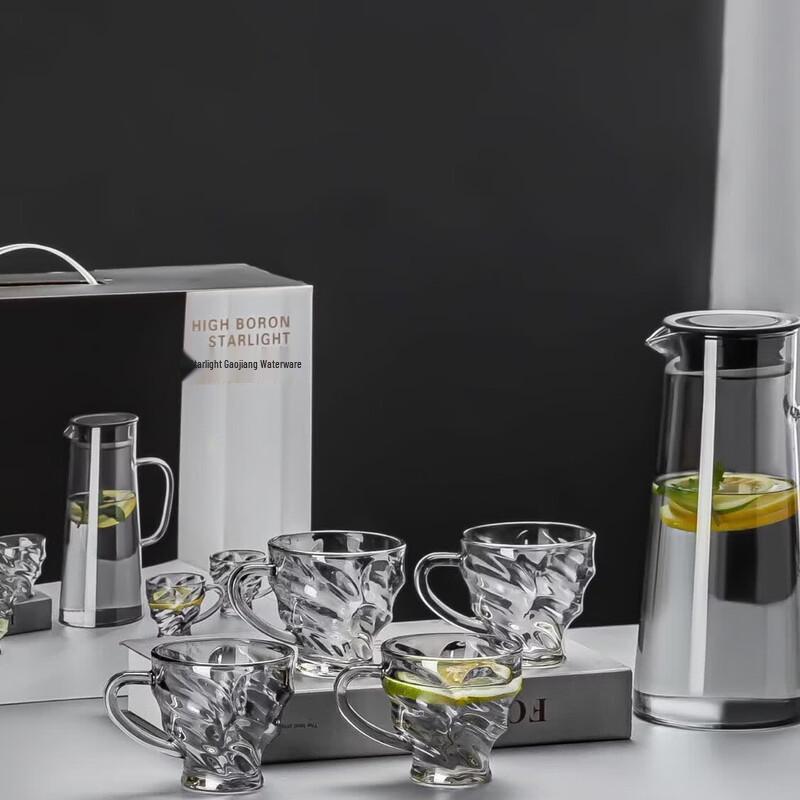 YiLiWu Starlight High Borosilicate Glass 7-Piece Water Set