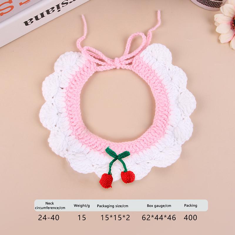 Prinzessin Süßes Haustier Schal Strickmütze für Katze Hund Weiche Handgestrickte Mütze Cosplay Geburtstag Haustierkostüm Zarte Verstellbare Haustierlätzchen