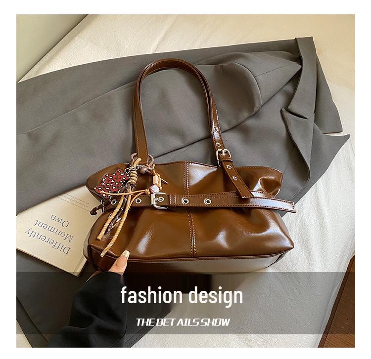 Geantă tote din piele de înaltă calitate în stil coreean: Geantă de umăr sub braț pentru femei de capacitate mare