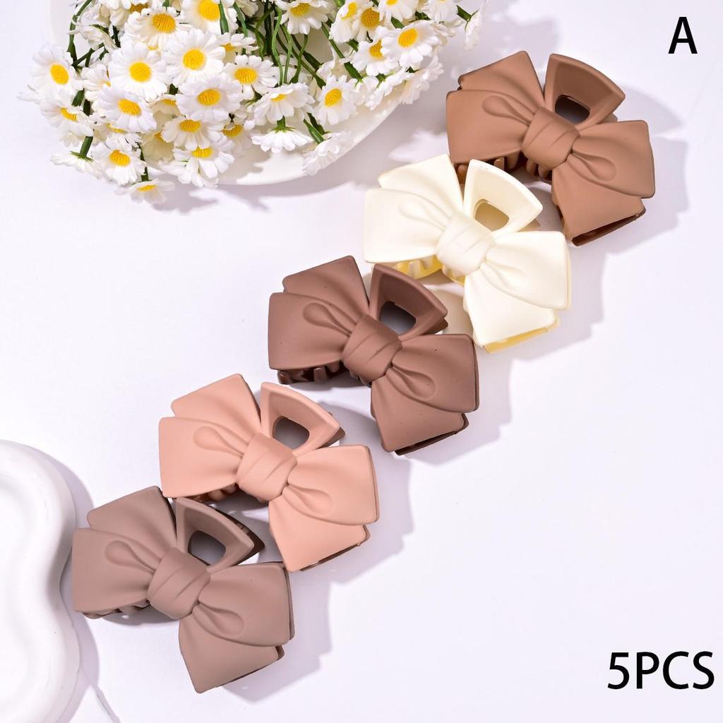 High-End Bow Claw Clip: Women's Solid Color Shark Clip, Large Size Hair Accessory