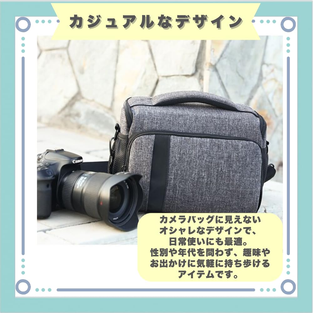 Ideastore Camera Bag Camera Case Pouch Shoulder Compact with Dividers Waterproof