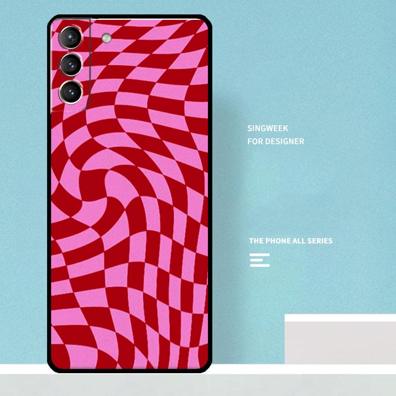 Crazy Checkered Case For Samsung Galaxy S25 Ultra S25 FE S20 S21 S22 S23 Plus S9 S10 S24 Ultra Phone Cover