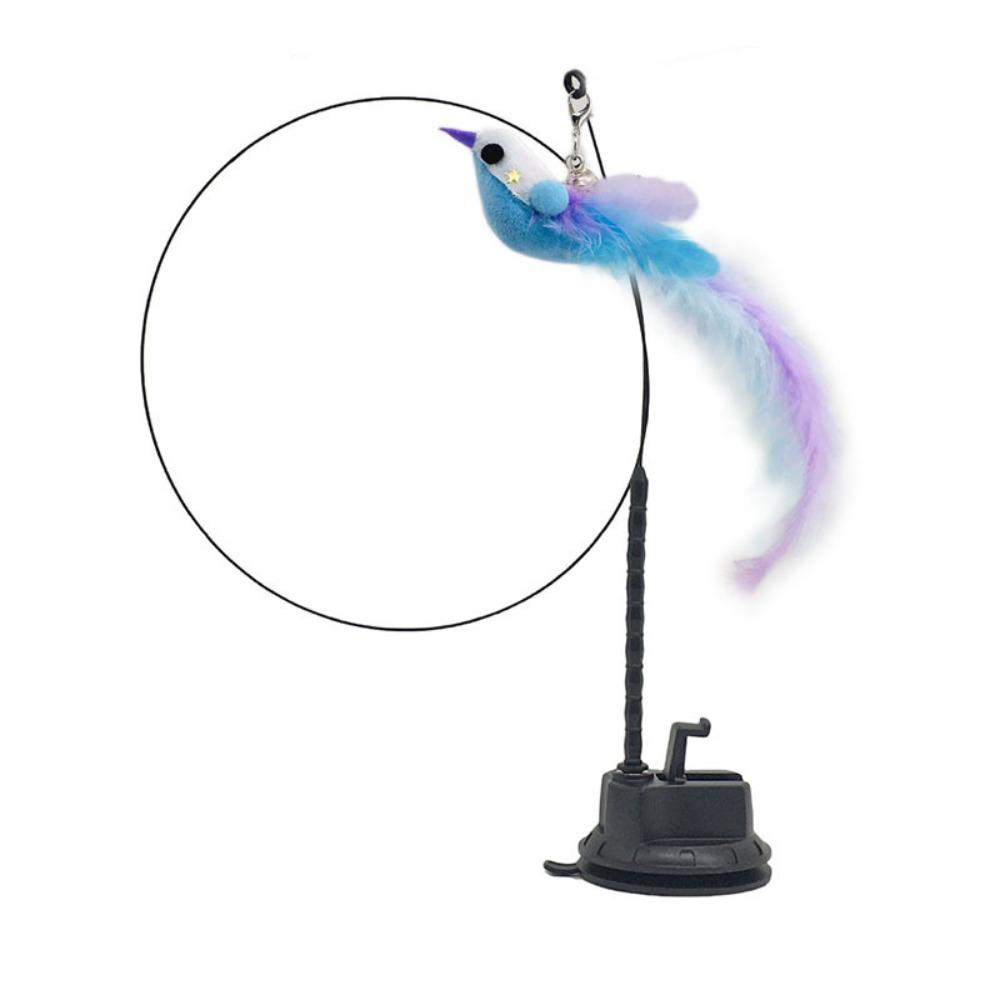 Auto Interactive Cat Toy Wand Detachable Hands-Free Cat Stick Toy with Bell Simulation Bird Interactive Cat Toy Pet Supplies