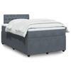VidaXL Bed Slatted Base and Mattress Dark Grey 120x190cm Velvet 3287693