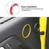 Car Inner Door Speaker Horn Cover Trim 2X For Ford Mustang 2015-23 Bright Yellow