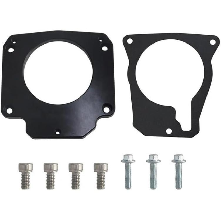 car part LS Drive By Wire Throttle Body Adapter / LS3 4 Bolt Intake to LS1 3 Bolt TB DBW LS2 LH6 L92 L76 LY2 LY5 LY6 LC9 551 567(Black)