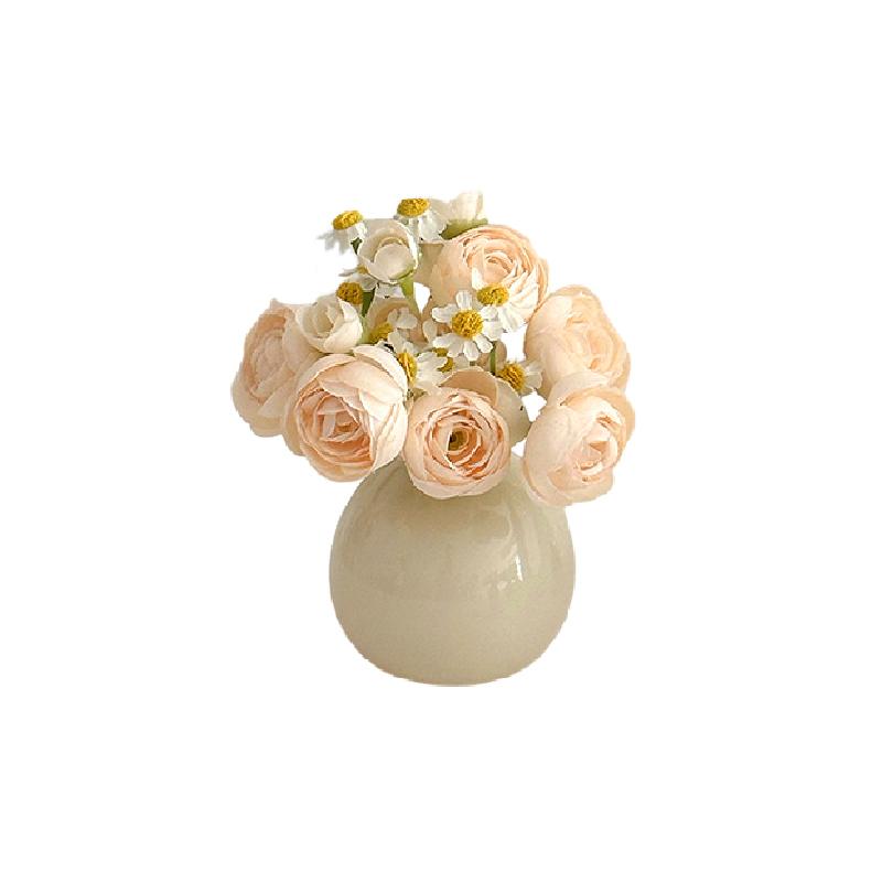 1 Set Artificial Plant Scenery Photography Prop Home Decoration Elegant Simulated Potted Plants Artistic Multi-Color