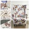 Drucken Sloping Arm König Zurück Stuhl Abdeckung Elastische Sessel Flügel Sofa Zurück Stuhl Abdeckung Stretch Protector Wohnkultur