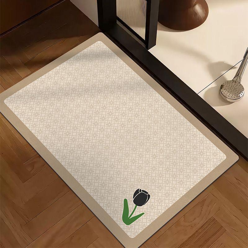 Medieval Style Diatom Mud Floor Mat, Advanced Sense Toilet Non-Slip Floor Mat, Bathroom Absorbent Floor Mat, Toilet Quick-Drying Floor Mat