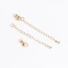 18K Gold-Plated Copper Water Drop Star Lobster Clasp Extension Chain with Pearl Clasp for DIY Accessories