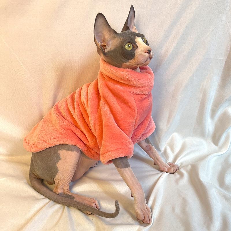 Warme dicke Sphynx-Katzenkleidung für Katzen Gotas Winter-Haustierpullover Persische Chinchilla-Kapuzenpullover Hund Haustiere Kleidung Katzenkleidung