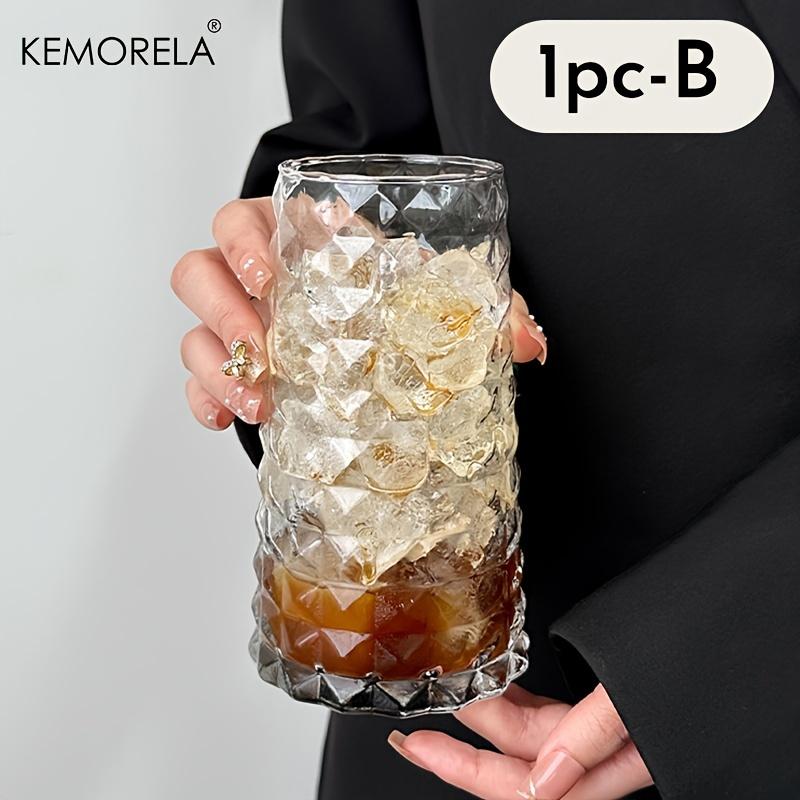 KEMORELA INS 500ML Ledový Americký Kávový Hrnek Velmi Vhodný pro - Whisky Diamantový Hrnek Čajový Hrnek Sklenice na Džus Hrnek na Mléko Vodu Sklenice na Pití