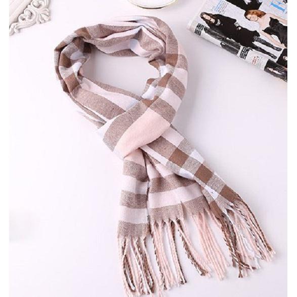 New Atmosphere Imitation Cashmere Plaid Tassel Scarf For Men In Autumn And Winter, With Thickened Velvet And Warm Neck