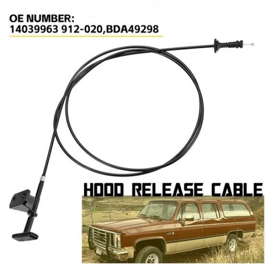 New Hood Release Cable w/ Handle For 1981-1991 Chevy Suburban GMC V2500 EXV