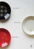 Kabiyori Trio Rate Set 14cm Plate 3 Color Set Small Plate Served Plate Minoyaki Diameter Made in Japan Suitable Gift Gift Yamaka Shoten (Red, White,