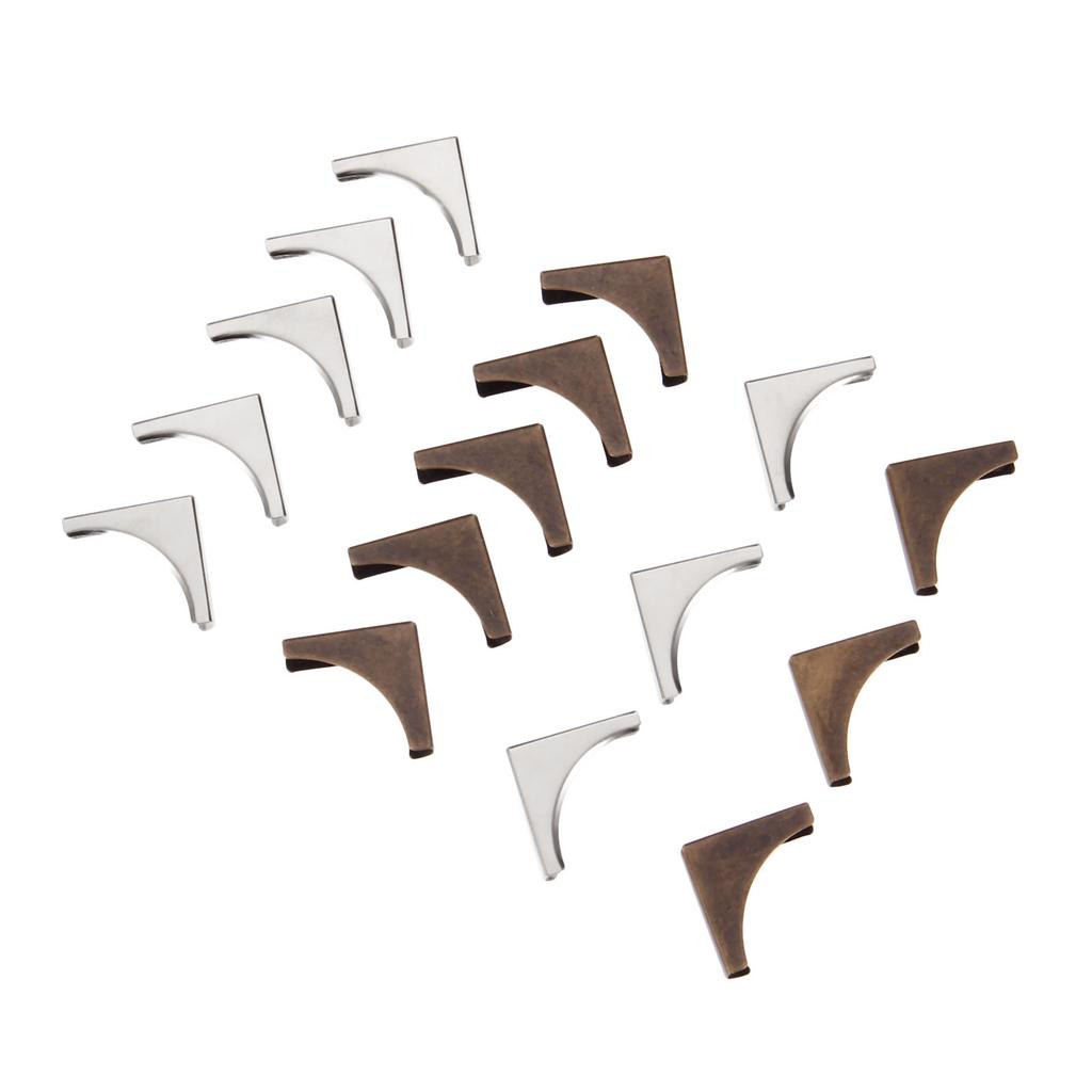 DRELD 20Pcs Antique Bronze Book Scrapbooking Albums Menus Folders Collar Corner Protectors Guard Metal Crafts Hone Decor 22*22mm