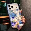 Luxury Clear Flowers For Magsafe Phone Case For iPhone 17 Air 16 15 14 13 Pro Max 16E Magnetic Wireless Charge Shockproof Cover