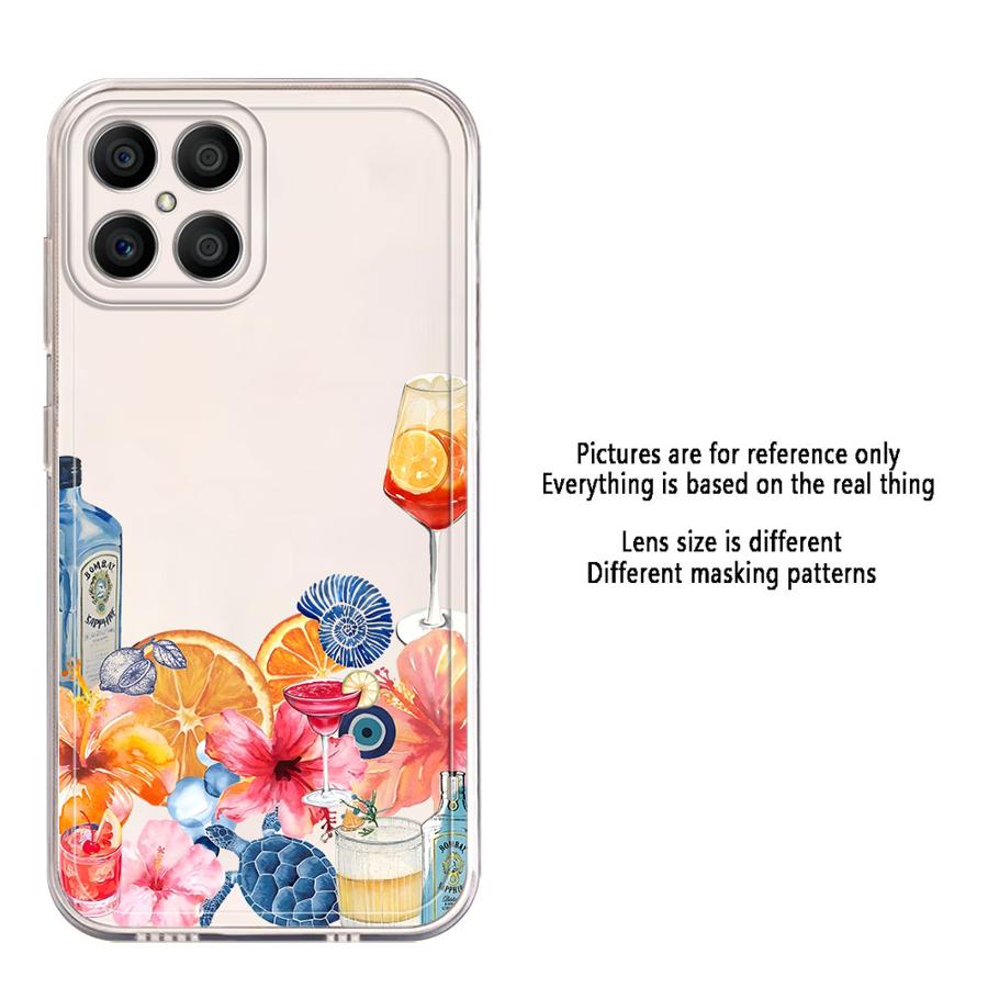Case for Honor 90 Lite X8b X8a X9a X7b X8 X9b Soft Phone Cover Fruit Flowers