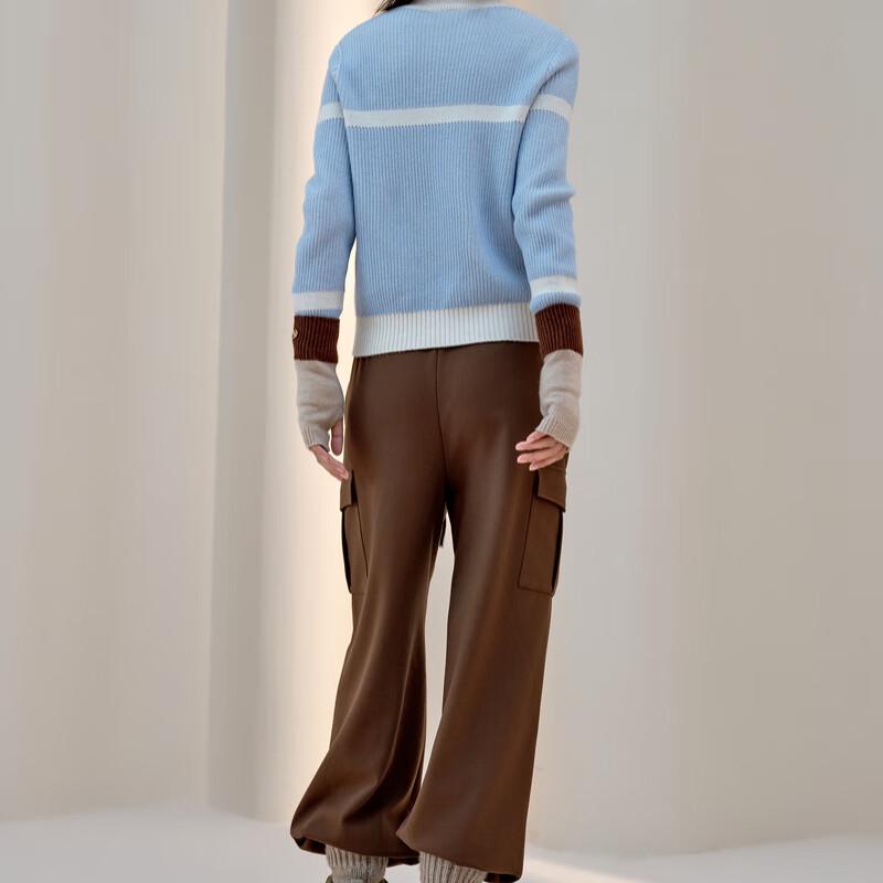Heilan Home Women's Colorblock Turtleneck Wool Sweater
