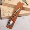 Engraved Book Marks with Pendant for Book Lovers Gift Handmade Wooden Page Mark Unique Retro Bookmarks Wood Bookmarks