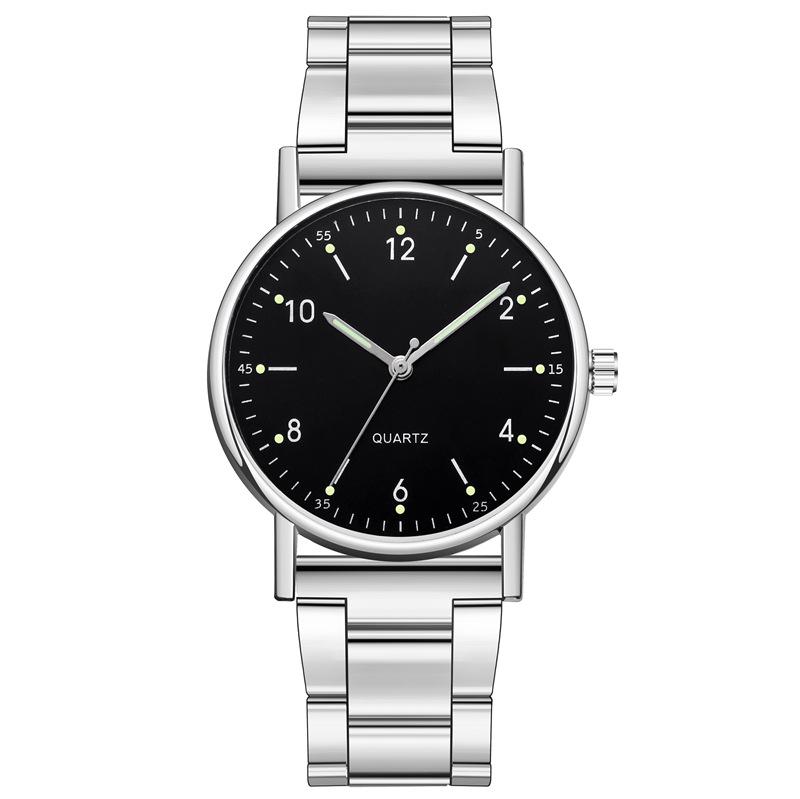 Montre Quartz pour Femme Acier Inoxydable Cadran Lumineux Montre de Loisir Tendance Simple Montre-Bracelet Quartz Reloj Mujer Montre Femmes