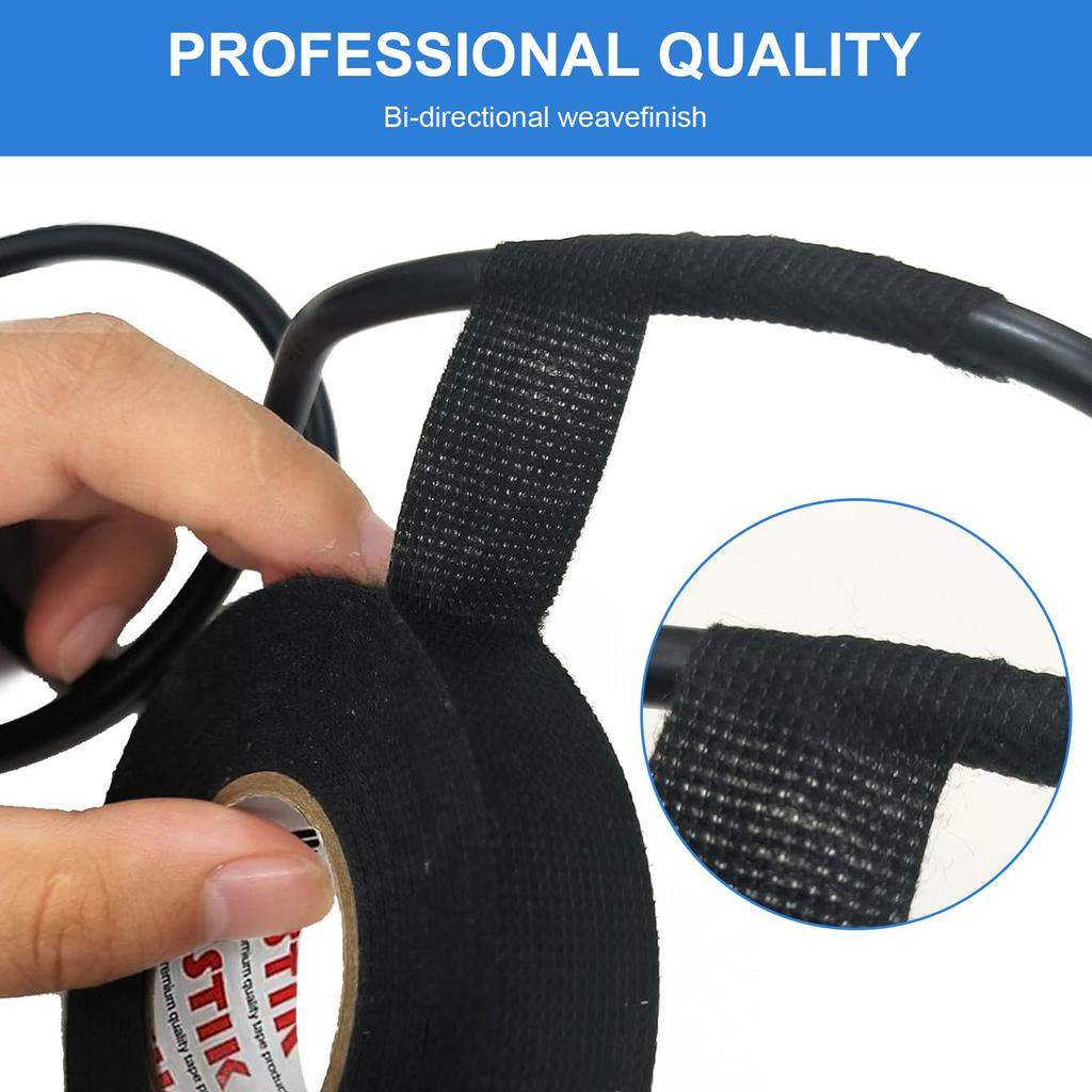 5 Rolls Wiring Harness Cloth Tape Flame Retardant Wire Harness Tape Heat Proof Insulation Electrical Tape for Automotive Engines