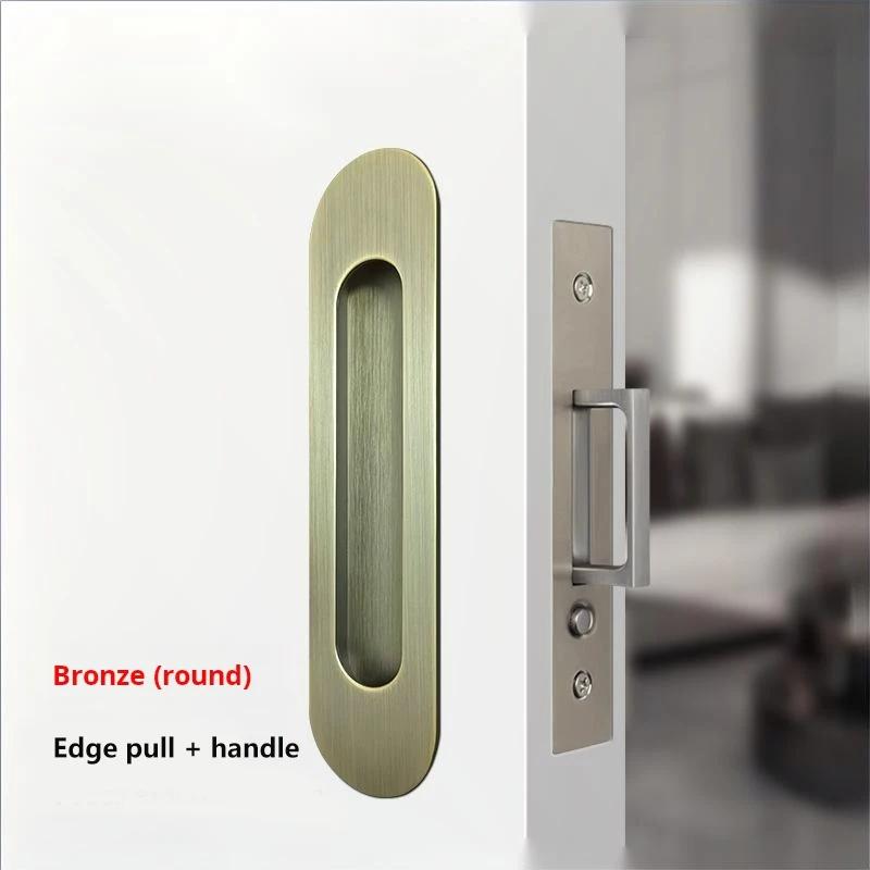 Pocket Door Edge Pull Hidden Handle Pocket Door Hardware Sliding Door Pull Hardware Double-sided Sliding Concealed Handle