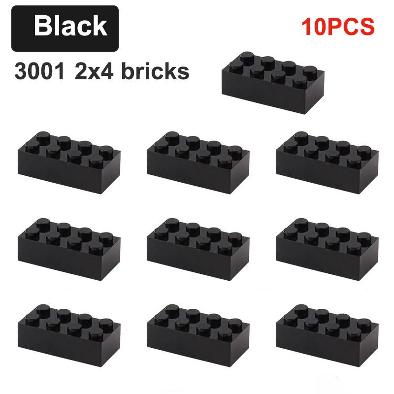 10 KUSŮ 2x4 Tečky Malé Částice Kostky Hromadně Kreativní Stavba 3001 Složený DIY Hračka MOC Stavebnicové Příslušenství Dětský Dárek
