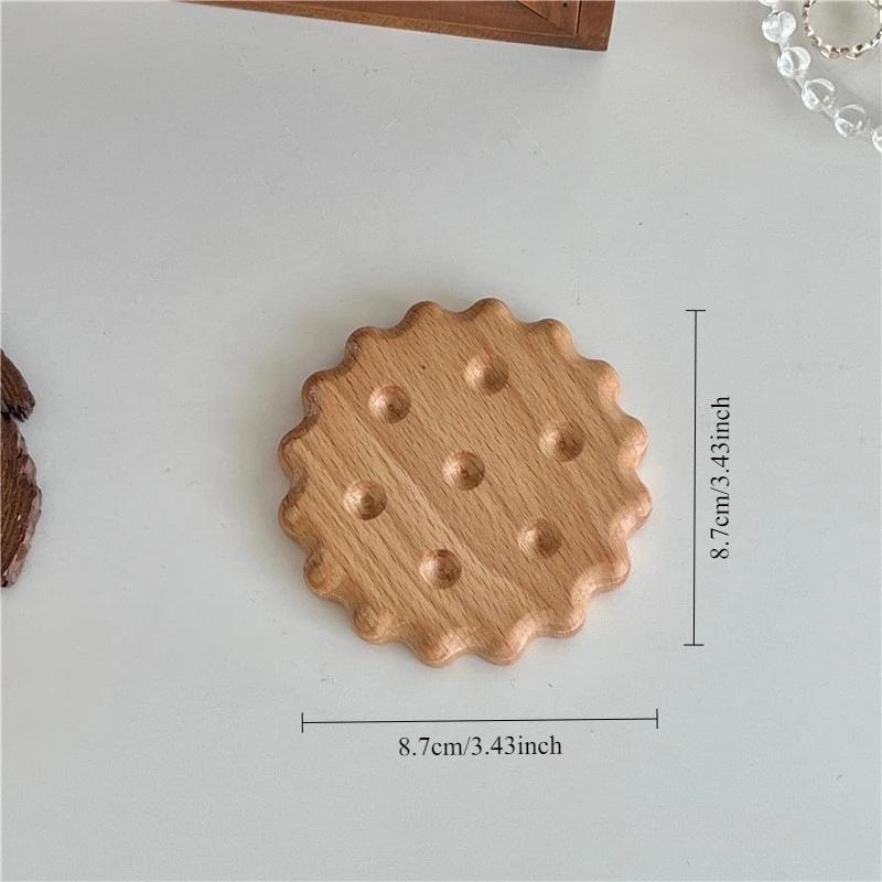 

Solid Wood Biscuit Coasters Mugs Coffee Coasters Wooden Insulation Mats Dining Table Heat-resistant Mats Water Cup Mats