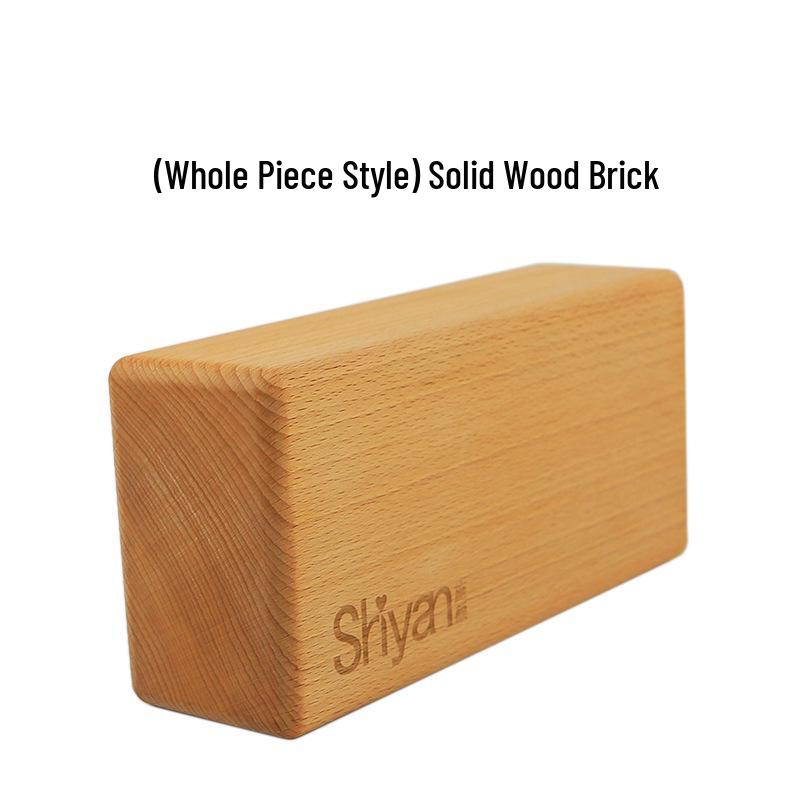 Shi Yan Iyengar Solid Beech Wood Yoga Brick, Rectangular Design, Customizable Logo