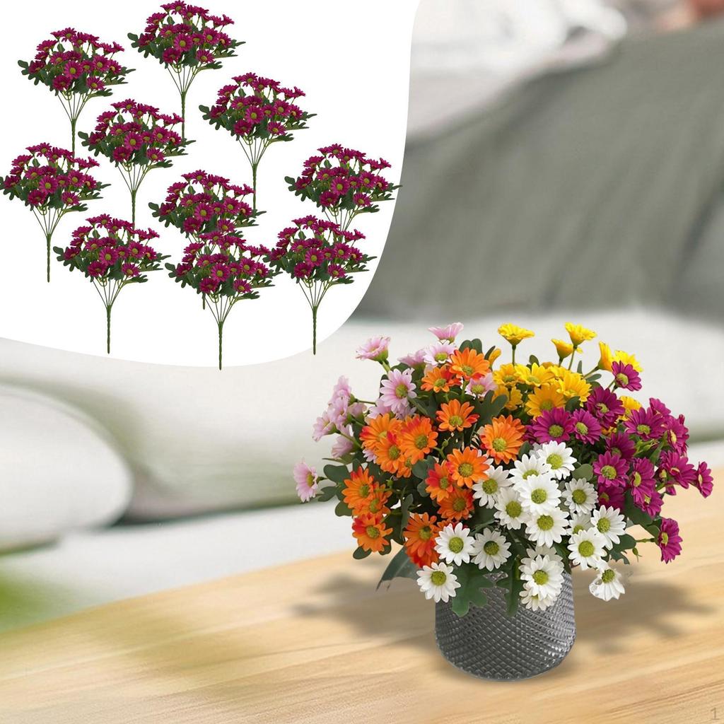 10 Bundles Flower Artificial Flowers Centerpiece Decorative Fake Plants Faux for Garden Party