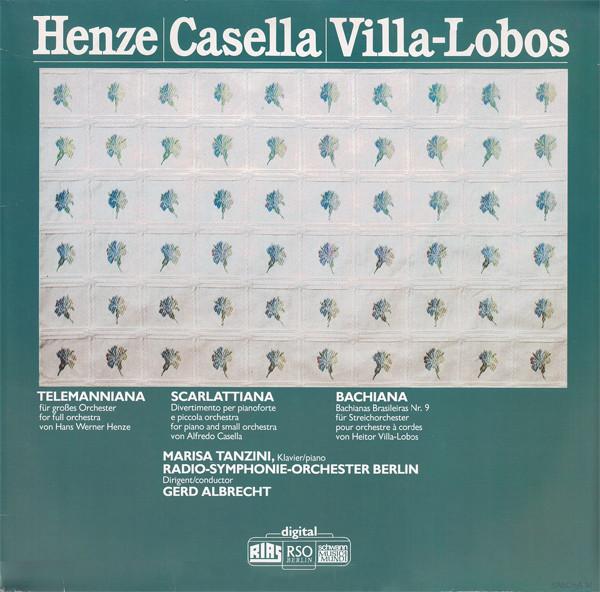 

LP Record HANS WERNER HENZE / ALFREDO CASELLA - Telemanniana / Scarlattiana / Bachi VMS1611 Schwann Musica 1983 Germany Classical Used