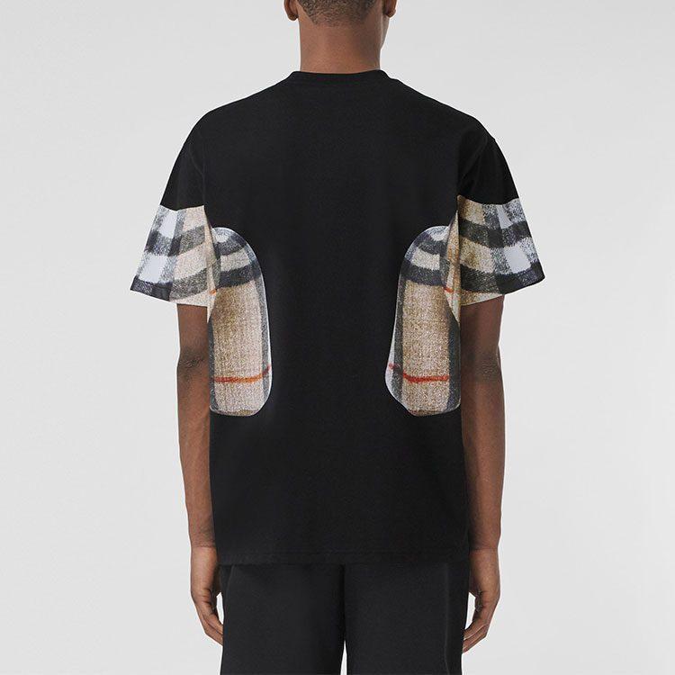 Burberry Daryl Check Thomas Bear Cotton Tee Black 80495681