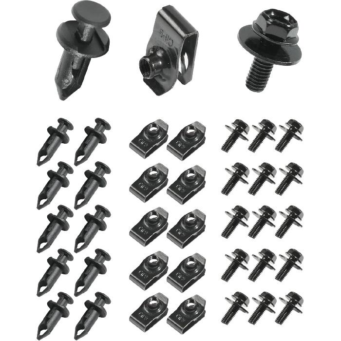 Zlirfy 35PCS Engine Under Cover Splash Shield Guard Body Bolts Screws,Bumper Fender Liner Push Retainer Fastener Rivet Clips,Bumper Clips Extruded