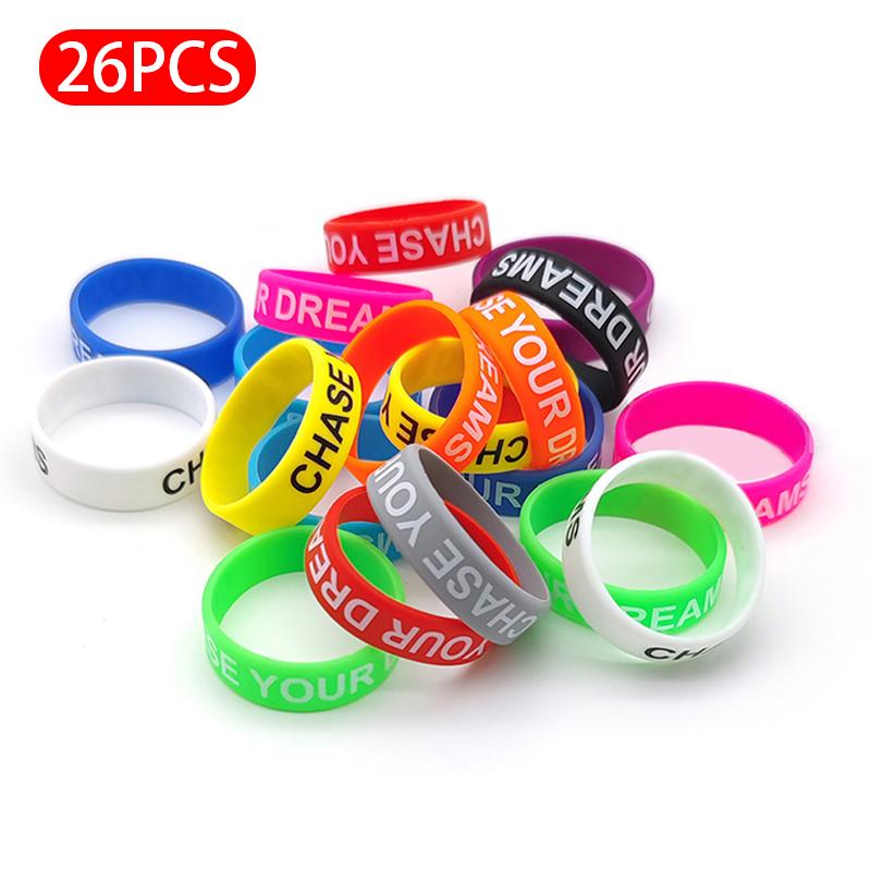 

SEAMETAL Motorcycle Handlebar Anti Slip O-Rings DIY Colorful Silicone Handle Grip Cover Electric Bike Handle Anti-skid Decor Band 30mm 26PCS