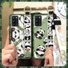 Back Cover Lanyard Phone Case For Blackview A100 Anti-knock Durable Anti-dust Phone Holder Panda Kickstand Soft case