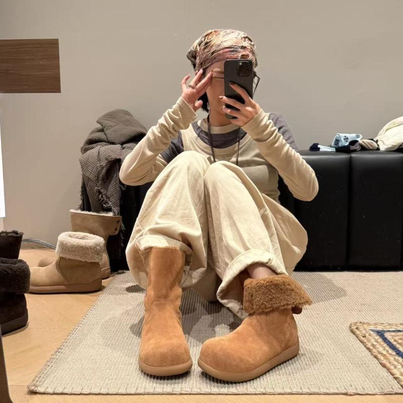 New Anti-slip Shoes, Fleece High-top Cotton Boots, Snow Boots for Women