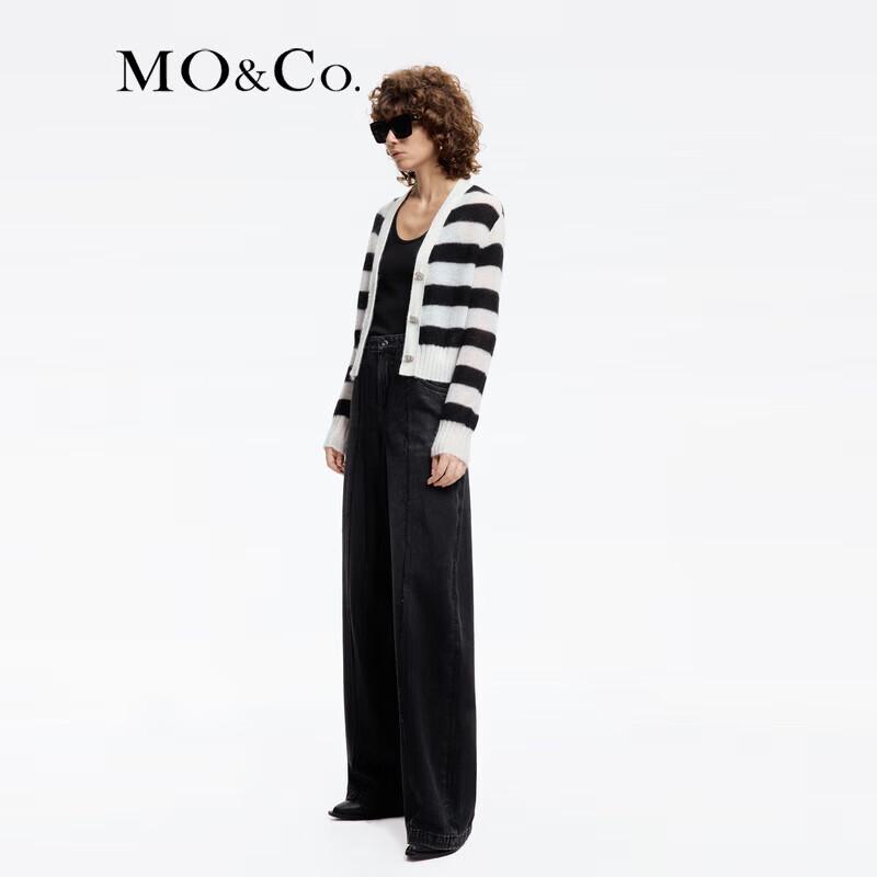 MO&Co. 2024 Spring Mohair Wool Blend Knit Cardigan