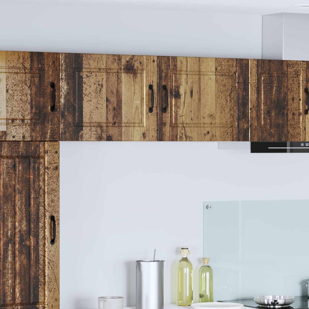 Wall Mounted Cabinet PORTO Reclaimed Wood Style 50 X 31 X 40 Cm Engineered Wood