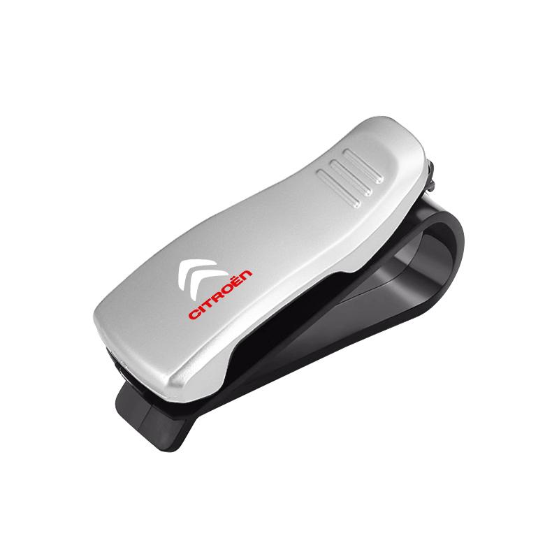 

For Citroen C1 C2 C3 C4 C5 C6 C8 C4L DS3 DS4 Car Sun Visor Glasses Box Holder Clip Sunglasses Clip Card Ticket Portable Holder срібний