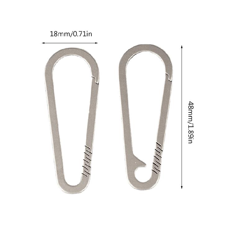 Heavy-Duty Spring Snap Hook Keyring Titanium Keychain Buckles Outdoor Carabiner