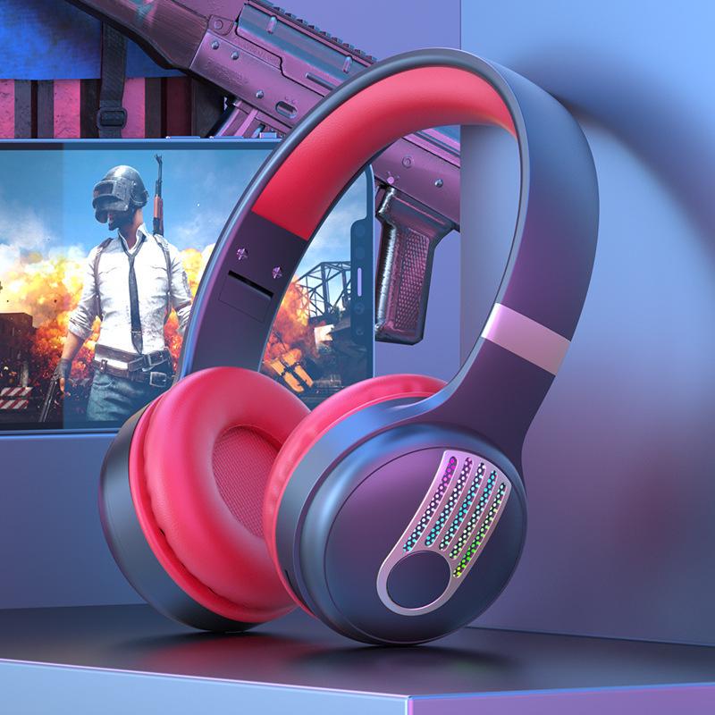 KE-12 Bluetooth Headband Headphones with LED Lighting, HIFI Super Bass, and Long Battery Life