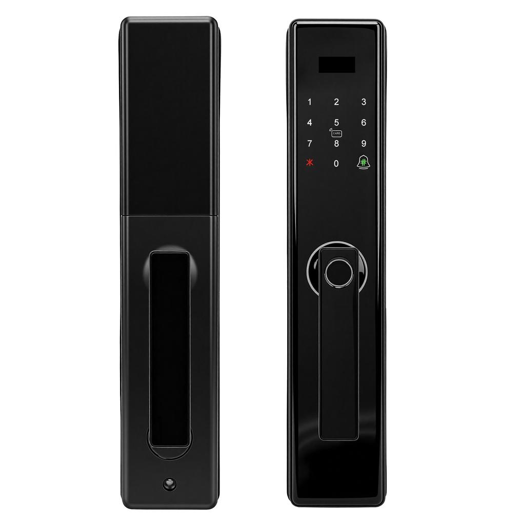Tür Smart Lock mit Griff Fingerabdruck Tastatur WiFi TY App Schlüsseleingabe 5 Entriegelungsmethoden 6068 Schlosskörper für 40 100mm