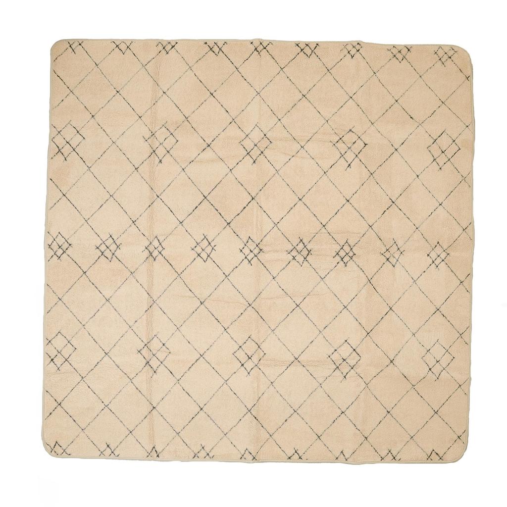Marushin Puff Rug, Beige, 180x180cm, Non-Slip, All Season, 0275053400