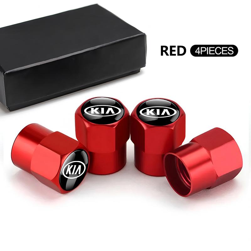 4pcs Car Tire Valve Caps Anti Rust Dustproof Covers For KIA Sportage Seltos Sorento K3 K4 Soul Carnival EV6 EV9 Carnival K5 EV5