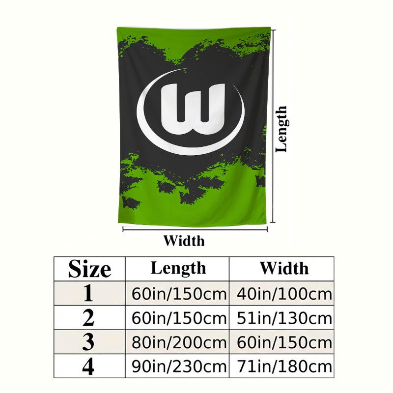Vfl Wolfsburg Wall Tapestry Aesthetic Wall Hanging Printed Fabric Blanket Decorative Tapestries For Bedroom Living Room Home Decor