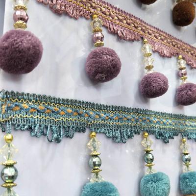 12 Meter Vorhangbesatz Fransen Plüsch Pom Pom Ball Quaste Nähen Polster Vorhang Dekor Einfassung Handarbeit Handwerk