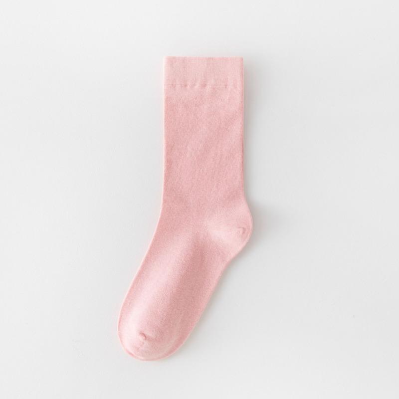 Wochenbett-Socken für Frauen: Bequeme und vielseitige mittellange Baumwollsocken, einfarbig, einfache nahtlose Frotteesocken, weiche und lockere lange Socken