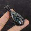 Tree Of Life Mystic Fire Labradorite Pendant Copper Wire Wrapped Pendant Gemstone Pendant Copper Jewelry Gift For Her Handmade Wire Jewelry