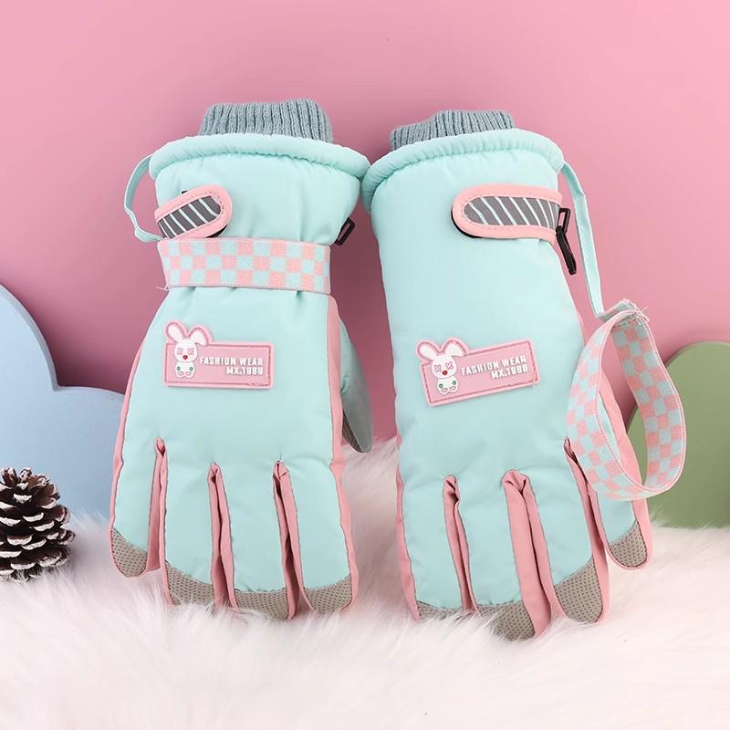 

Дитячі зимові лижні рукавички: Товсті, Морозостійкі, Водонепроникні, Вітрозахисні, Нековзні, Тепла бавовна для віку 3-17 років.